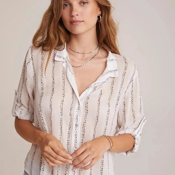 New*Bella Dahl Capri‎ Button Down Shirt - Picture 1 of 3